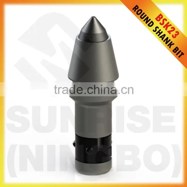 BSK23 Long Durability Round Shank Rotary Rock Bit Carbide Betek Trencher Drill Teeth Bullet Cutter