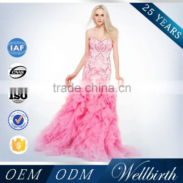 2016 Stylish Women Fashion Backless Bridal Dress Blush Wedding Dress Quality Choice