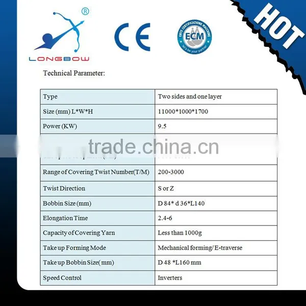 KS-160A KS-160A LONGBOW Spinning Machine 160 Spindles Elastic Rubber Yarn Menegatto Covering Machines photo-2