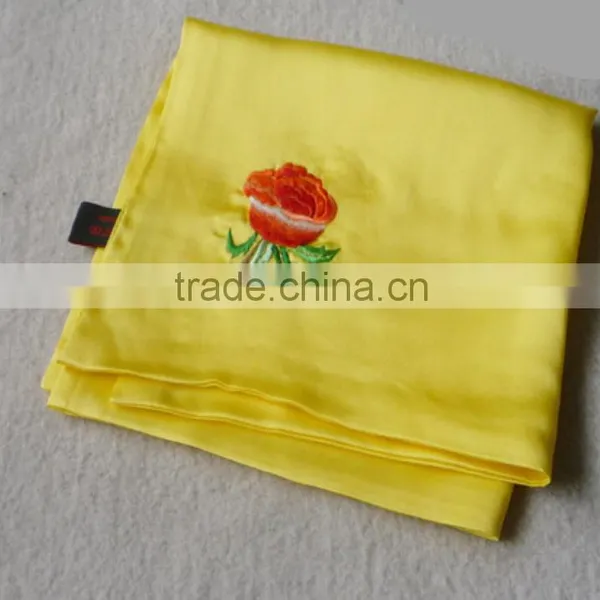 Double Layer Hand Embroidery Lady Silk Handkerchief photo-2