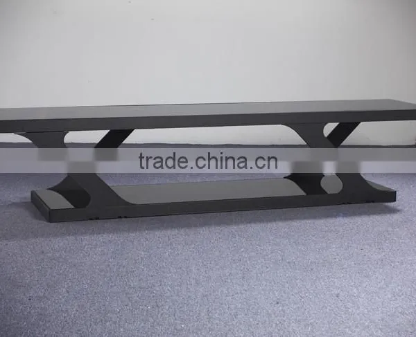 2015 Rectangle Black Tempered Glass TV Stand(TV2045)