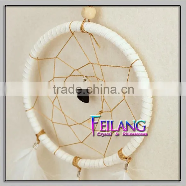 Wholesale Hottest White Feathers 4inch Dream Catcher photo-3