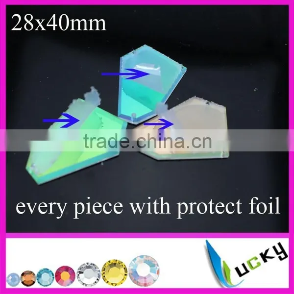 Wholesale Large Size Shell Effect Marbel Effect Sew-on Acrylic Stone photo-2