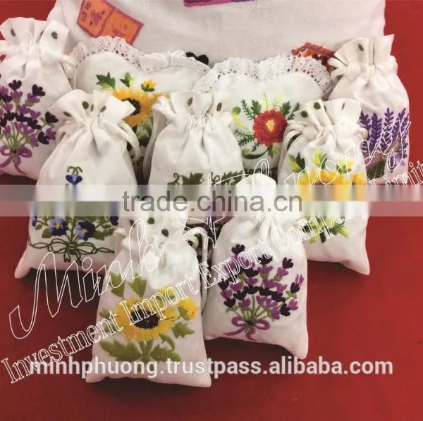 Size 10x15 cm Spa Sachet Flower Hand Embroidery Cloths Fragrant Bag photo-4