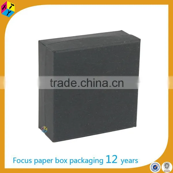 Handmade Plain Black Paper Gift Box Custom Packaging photo-3