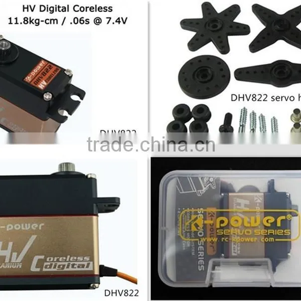 360 Degree Rotation Servo DHV822 Digital Titanium Gear Robotic Arm Servo Motor photo-3