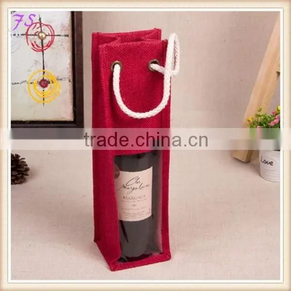 Hot Sell !!! Promotional Gift Bag Jute Wine Bottle Bag photo-3