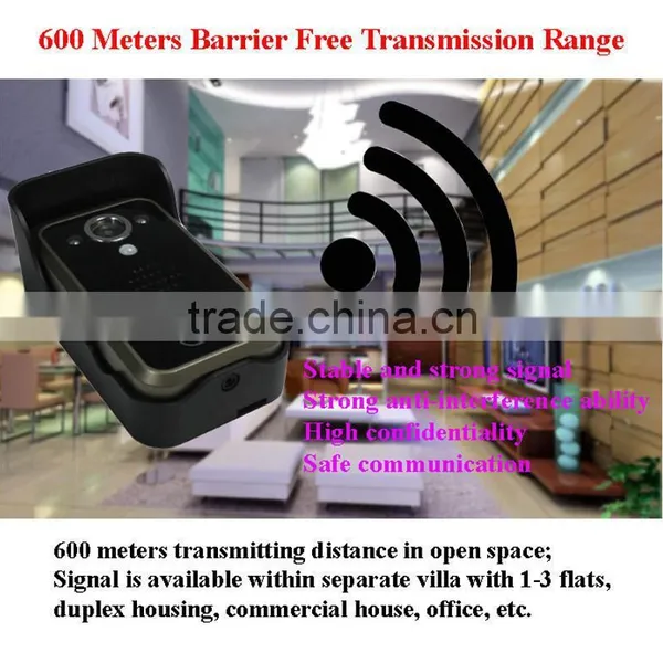2.4G 7 Inch Color Video Door Phone, Wireless Door Phone Video Intercom Unlock photo-3