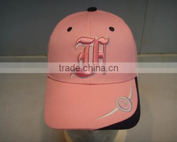 Pink Embroidery Baseball Cap for Girl photo-2