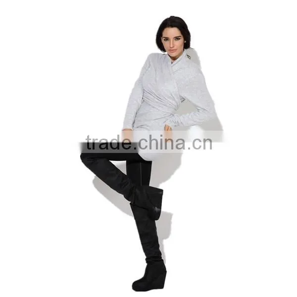 Pretty Steps Woman Black High Waist Winter Pants Trousers With Blouse