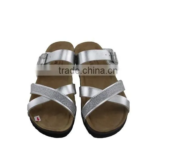 2015 Summer Cork Outsole Platform Lady Leather Sandal Shoes photo-3
