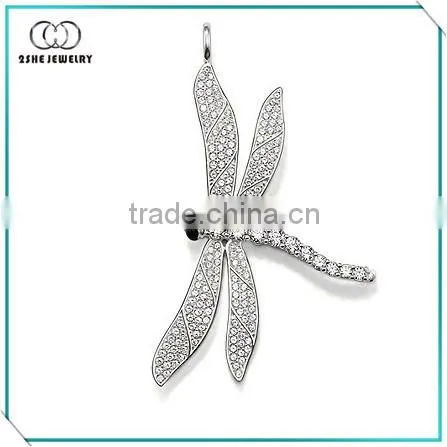 Fancy Sterling Dragonfly Pendant 92.5 Silver Designer Jewelry