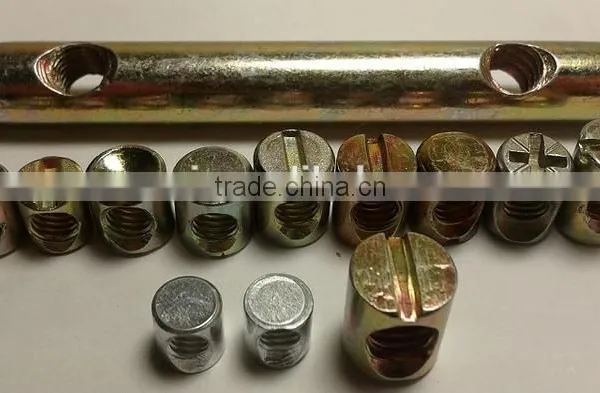 Barrel Bolts Cross Dowel Slotted Furniture Nut for Beds photo-5