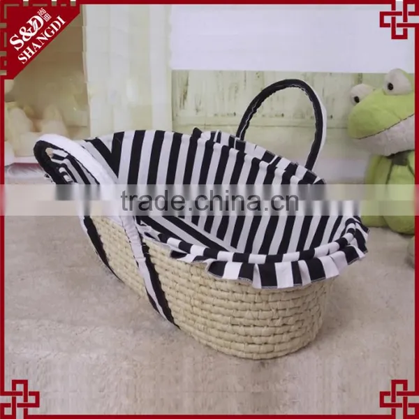 Eco-friendly Handcraft Baby Furniture Wholesale Straw Baby Basket photo-2