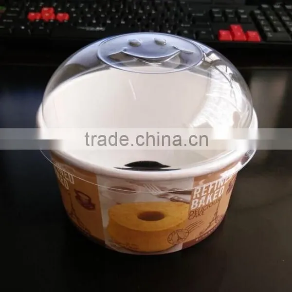 High Transparent BOPS Bowl Lid for Paper Cake Bowl/ Smailing Face Bowl Lids for Cake Box photo-4
