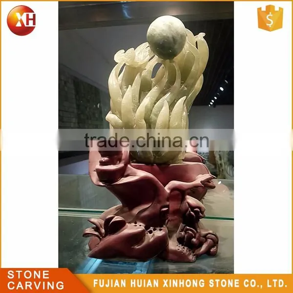 Precious Lively A Grade Natural Jade Horse Statue photo-3