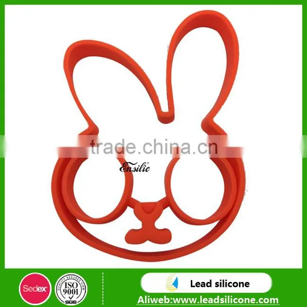 Kitchen Tool Lovely Rabbit Shape Silicone Fried Egg Ring , Silicone Fried Egg Mold photo-2