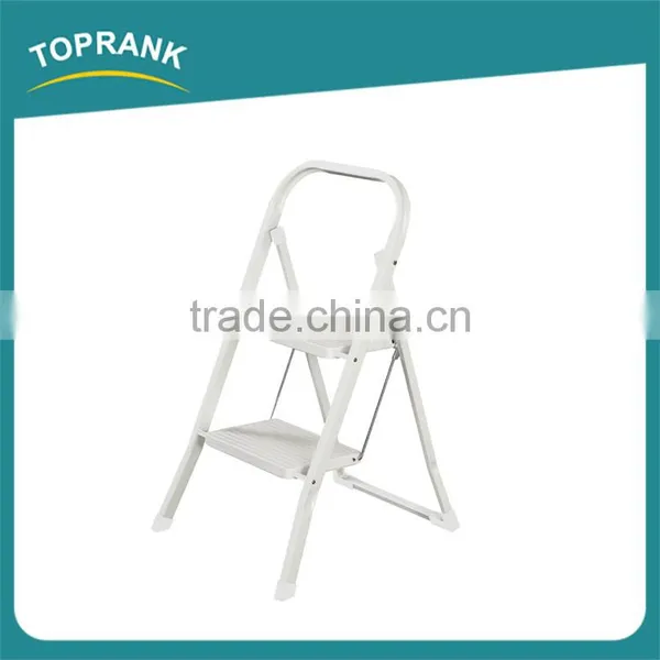 Household 2 Steps Folding Iron Ladder With Powder Coated photo-2