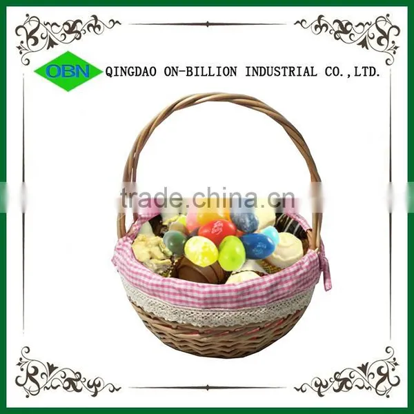 Lovely Decorated Willow Basket Flower Girl photo-3