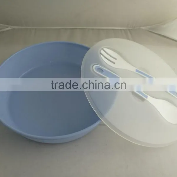 Food Grade Salad Bowl With Built in Serving Spoon and Fork/Salad Bowl to go With Serving Spoon photo-4