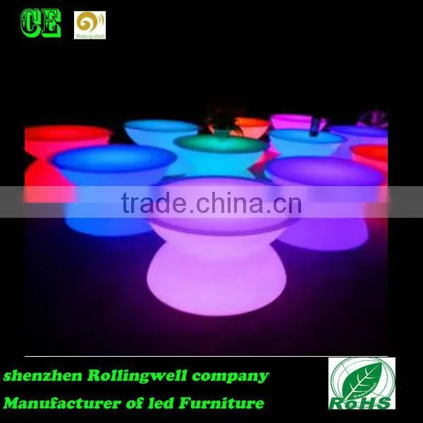LED Portable Bar Furniture Glow Coffee Table Made of 2 Hemispheres photo-4