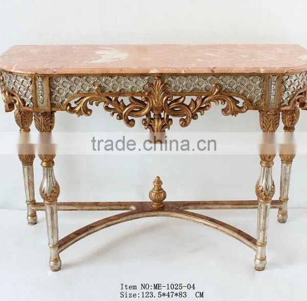 Living Room Furniture Antique Silver Console Table With Mirror photo-4