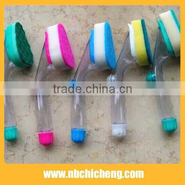 Hot Selling Add Liquid Soap Dispensing Sponge Pot Brush photo-3