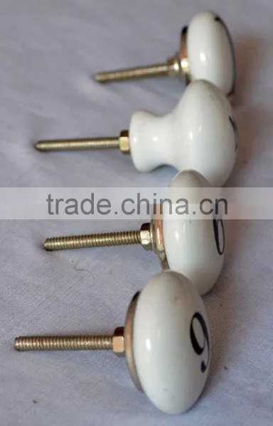 New Mix Design Fine Hand Painted Numeric Cabinet Knobs photo-2