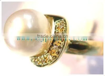 Gold South Sea Pearl and Gold Ring photo-4