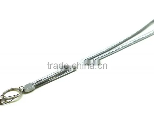 Silver Promotion Gift PU Leather Lanyard With Crystal Gem, Swivel Snap Hooks, Key Ring Accembly, Hot Sale Acrylic Gem Key Chain photo-4