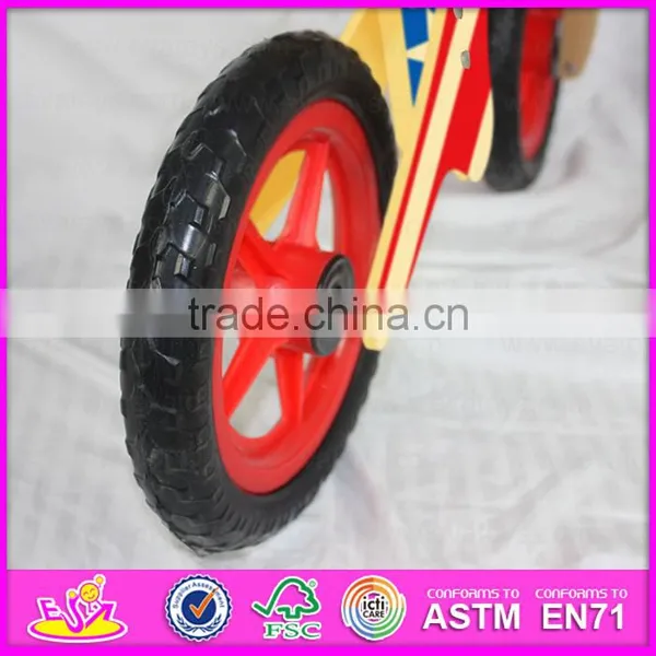 12 Inch Plywood Waterbase Painting Kids Sports Wooden Bicycle,Modern Wooden Walking Kids Balance Bicycle W16C116 photo-5