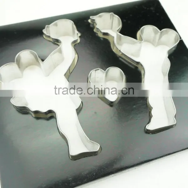 47040 Wedding Kissing Shape Stainless Steel Cookie Cutter Set photo-3