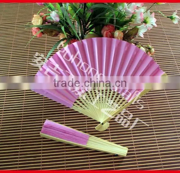 Popular Double Sides Paper Bamboo Hand Fan photo-5