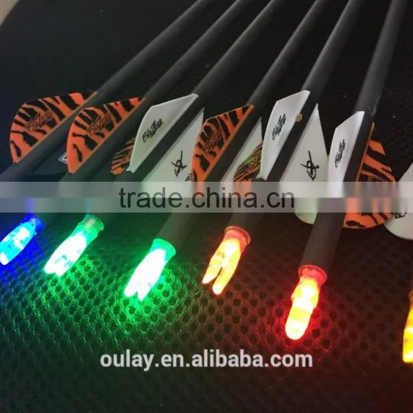 Carbon Arrows With Automatic Lighted Led Nocks/S Nocks And Blazer Vanes photo-2