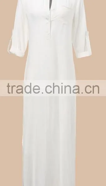 2016 Fashion Spring Autumn Muslim Long Sleeve Maxi Dress photo-2