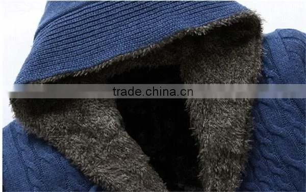 Button Down Pattern Sweater Jersey Heavy Knit Cardigan Man photo-6