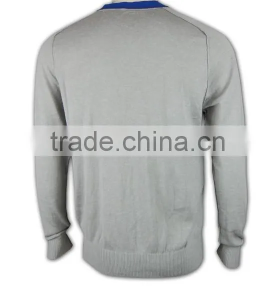ISO9001/BSCI Manufature Blank Light Grey Acyclic Varsity Sweater photo-4