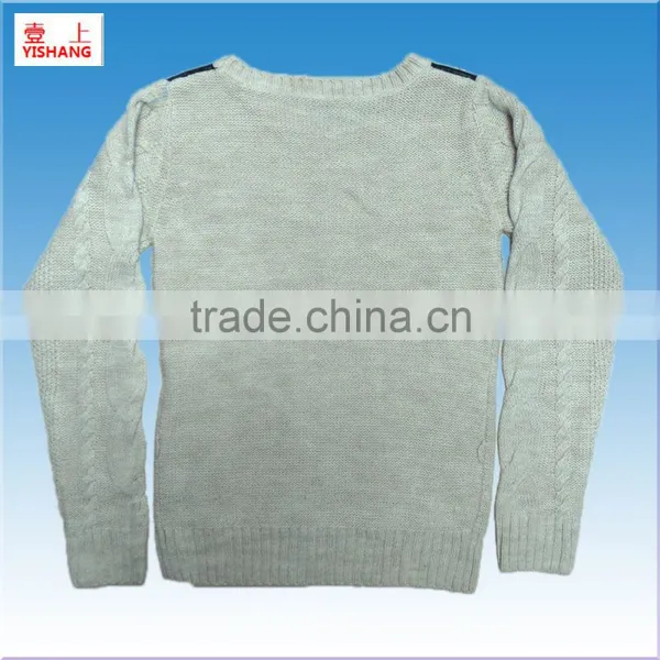 Latest Women Clothes Cable Sweater,5GG,90%Acrylic 10%Wool photo-2