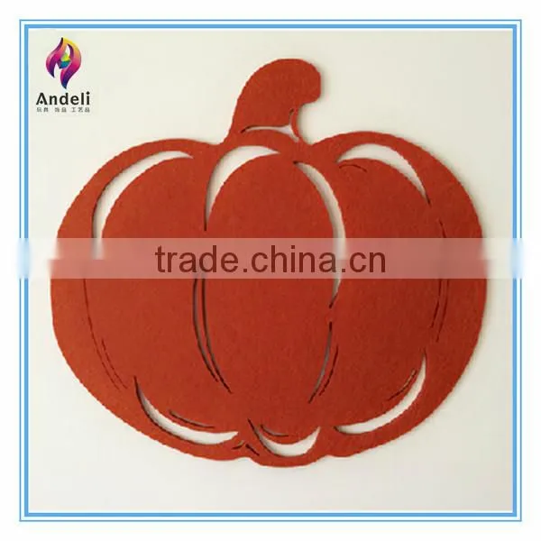 Halloween Placemats Felt Purple Witch Orange Jack O Lantern Black Spider Web NEW photo-3
