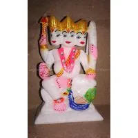 Kartik Idol Flute Playing God Murti Marble Stone Painted Statue Art Gift