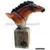 Wood-sculptured Galloping Horse Head