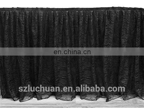 Black Lace Table Skirt Designs For Wedding And Steps In Table Skirting photo-2