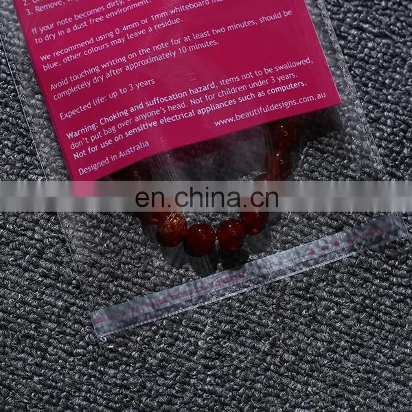 Promotional Custom Printing Opp Necklace Pouch Bag With Circular Hole photo-2