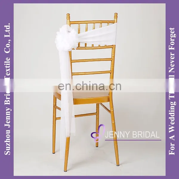 SH091AA Organza Ribbon Stretch Band Organza Chair Sash With Stretch Fabric Band photo-2