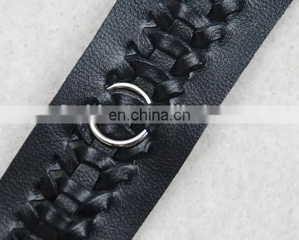 Top Hot Design Fashion Black Braided PU With Metal Eyelet Trim Tape photo-2