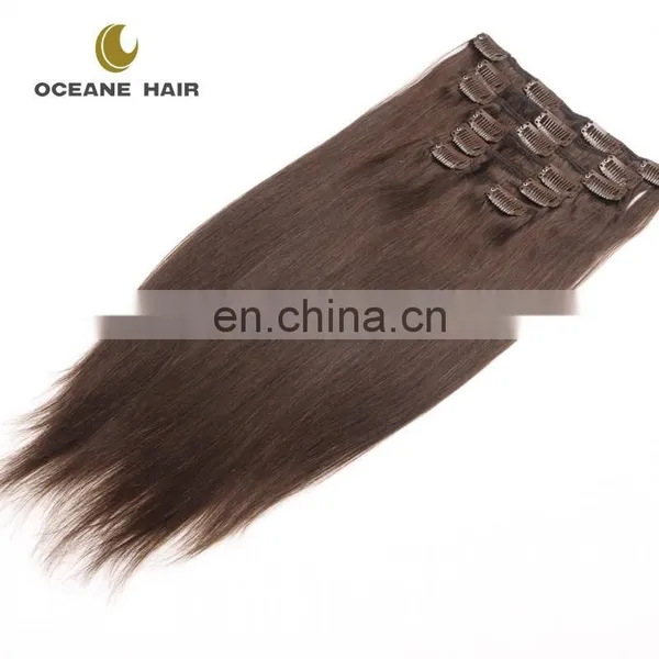 No Tangle and Shedding Grey Color Clip in Hair Extension Prices photo-5