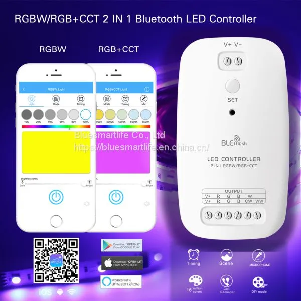 RGBW/RGB+CCT 2 в 1 Bluetooth Mesh контроллер LED