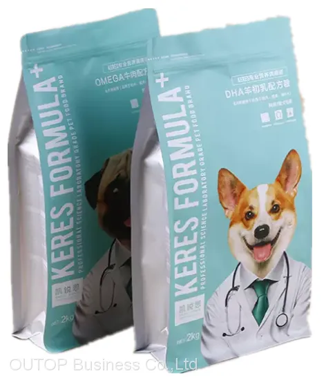 OUTOP Packaging Pet Dog Food Packaging Bag With Side Gusset Pet Food Bag photo-2