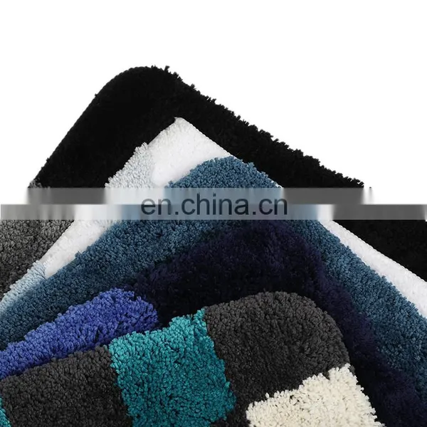 Custom Printed Water Absorption Anti Slip Microfiber Toilet Bathroom Foot Mat Set photo-4