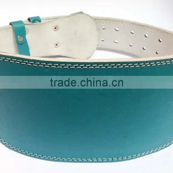 Professional Fitness Weightlifting / Bodybuilding Back Support Power Gym Belt Leather Belt 6" photo-2
